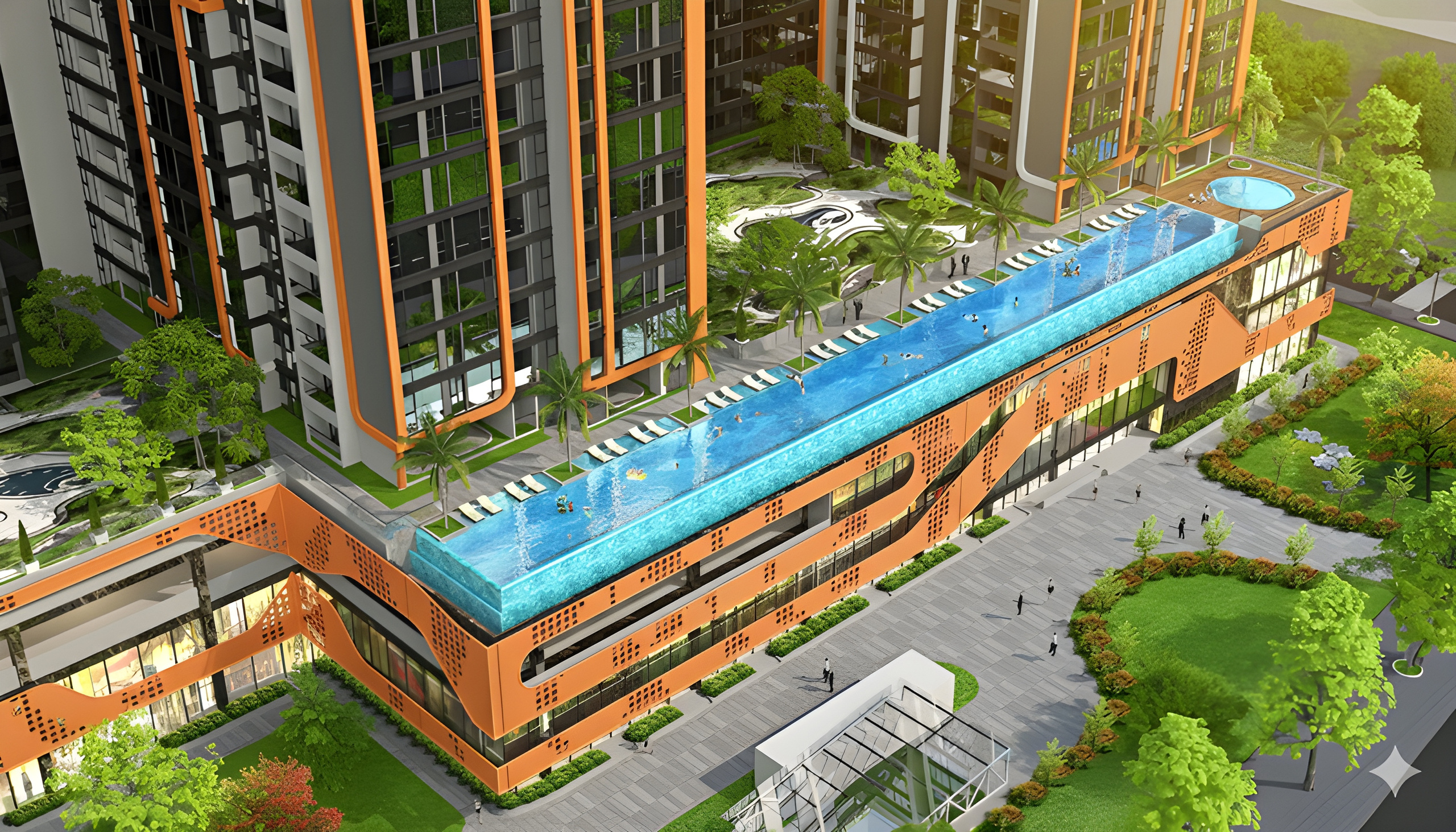 Maison Elite Pool Amenities